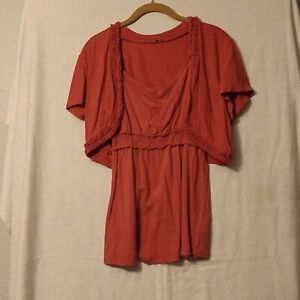 Coral Camisole with Shrug Maurices SZ L