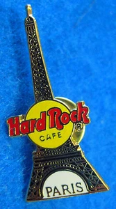 PARÍS FRANCIA TORRE EIFFEL MONUMENTO NACIONAL PARISINA Hard Rock Café PIN TAC BACK - Imagen 1 de 1