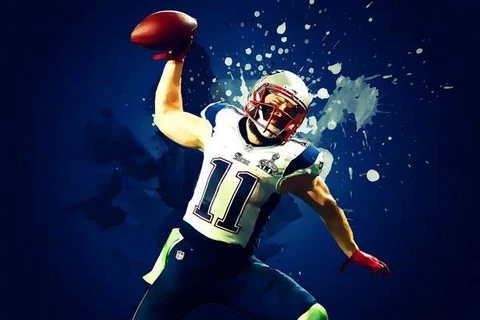 Poster - Julian Edelman NFL Football by Zapista Cover
