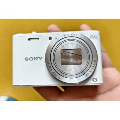 Sony Cyber shot DSC-WX350 Digital Camera 18.2MP Maximum Resolution Compact White - Image 1 of 4
