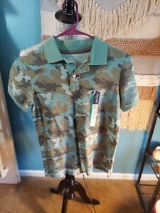 New Cherokee Boy's Army Green Short Sleeved Shirt 8/10 M - Picture 1 of 5