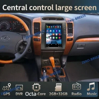 Rádio de navegação estéreo 2G+32G 10,4" para Lexus GX470 2002-2009 carro GPS player - Imagem 1 de 4