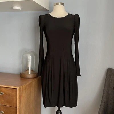Vestido Isabel Marant tejido jersey negro talla 4 plisado Foto 1 de 4
