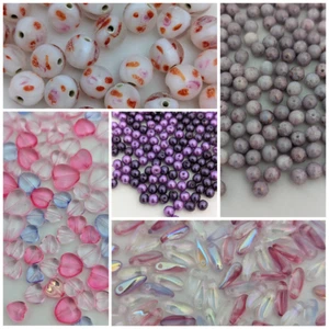 Glass Beads, Choose From A Variety Of Glass Beads - Picture 1 of 21