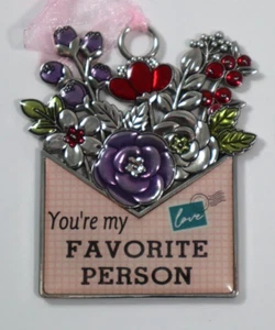 Y1 You're my favorite person sending you LOVE LETTER ORNAMENT Ganz - Picture 1 of 3