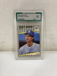 AG 9 MINT BASEBALL CARD 1989 FLEER UPDATE RANDY JOHNSON ROOKIE MARINERS HOF - Bild 1 von 3