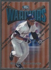 1997 Topps Finest Rickey Henderson Bronze Warriors W/ Peel No. 63