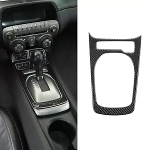 Panel de cambio de marchas de consola de carbono real para Chevy Camaro 2012 2013 2014 2015 - Imagen 1 de 10