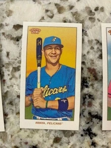 Topps 206 2020 serie 3 inserto trasero de piedemonte cachorros de tarjeta de novato Miguel Amaya - Imagen 1 de 2