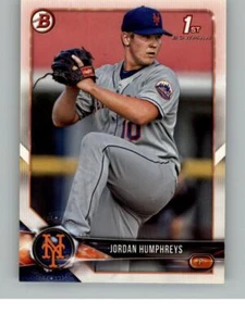 2018 Bowman Jordan Humphreys BP66 Prospects New York Mets - Picture 1 of 2