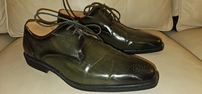 Antonio Cerrelli Elite Dark Olive Green Oxford Dress Shoes Size Mens 10.5 - Image 1 of 4