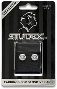 STUDEX Sensitive Stud Earrings 7mm Cubic-Zirconia - Picture 1 of 2