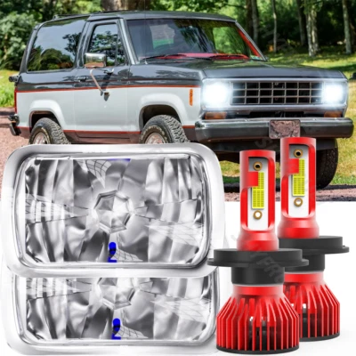 For Ford Bronco II 1984-88 DOT 5x7" 7x6 inch LED Headlight Bulb Hi-LO Beam light Foto 1 de 4