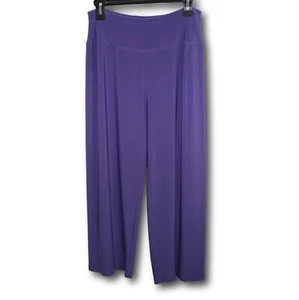 SYMPLI The Best (10) Classic Wide Leg Capri Yolk Waistband Purple - Picture 1 of 4