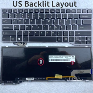 Keyboard For Fujitsu Lifebook T725 T726 Q775 Q737 Q736 Series With Silver Frame - Picture 1 of 6