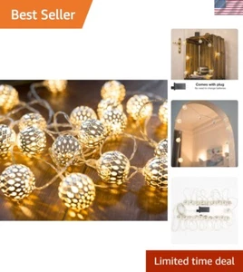 CozyHome 23 FT LED Lantern Globe String Lights - Warm White Decorative Lighting - Picture 1 of 8