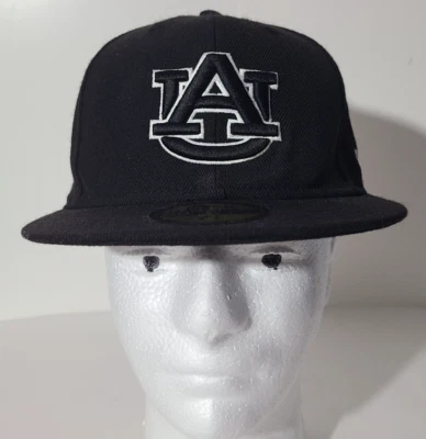 Auburn Tigers New Era 59Fifty 100% Wool Black Embroidered Cap/Hat Size 7 1/2 - Image 1 of 4