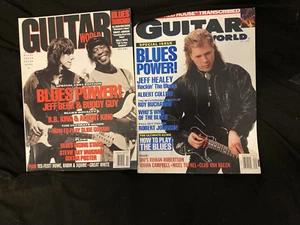 Jeff Healey Albert Collin’s Jeff Beck, Buddy Guy GUITAR WORLD mag September 1990 - Imagen 1 de 3