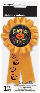 Halloween Award Ribbon Funniest Costume Halloween Button - Picture 1 of 2