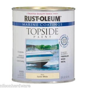 (2)- Barco de madera de fibra de vidrio marino Qt Oyster blanco ostra pintura superior 207001 - Imagen 1 de 1