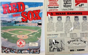 Revista Oficial Scorebook 1985 firmada Medias Rojas de Boston 3ª Edición - Imagen 1 de 23
