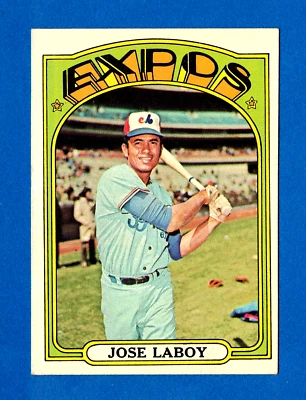 1972 TOPPS #727 JOSE LABOY MONTREAL EXPOS HIGH NUMBER CARD -- SMALL LIGHT BEND - Image 1 of 2