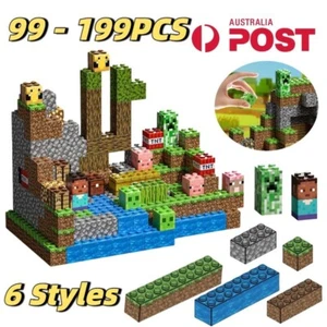 199PCS DIY Building Blocks Sets Steve Kids Educational Toy Creative Bricks Toys - Picture 1 of 18