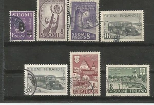 FINLANDIA Scott # 250-253A, 255-256 USATO - Foto 1 di 1