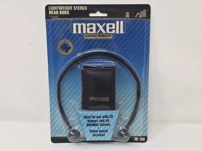 Maxell HB-350 Auriculares Estéreo Ligeros, Digitales, Plegables - Nuevo de Lote Antiguo, Sellado Foto 1 de 4