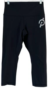 Lululemon Peloton Women Black Ankle Leggings Size 8 Yoga Workout Exercise  26x21 - Picture 1 of 13