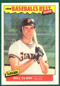 Will Clark - 1986 Fleer Sluggers/Pitchers #6 - Giants Baseballkarte - Bild 1 von 2