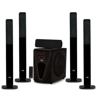 Sistema de altavoces domésticos Acoustic Audio Bluetooth Tower 5.1 con alimentación de 8" Foto 1 de 4