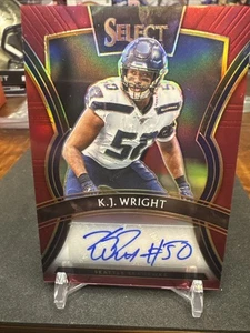 Panini Select 2019 - Firme K.J. Wright #SP-KW Maroon Prizm /75 (AU) - Foto 1 di 3