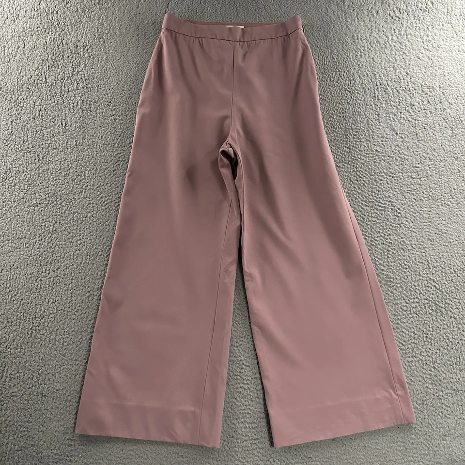 Rebecca Taylor Womens Pants Pink Size 4 Spring Crop Pant Wide Leg Wool Blend - Image 1 of 4