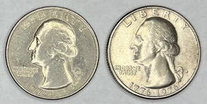 1976 D and P  Washington Bi-Centenial Quarters - Picture 1 of 4