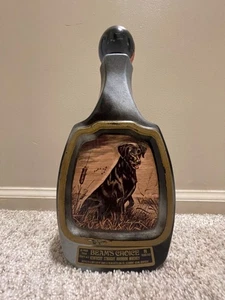 Vintage Beam's Choice Kentucky Gerade Bourbon Whiskey Dekanter mit Schwarz Lab Art... - Bild 1 von 5