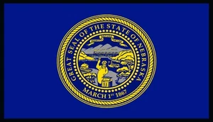 Nebraska State Flag Patch W/  Hook & Loop Morale Tactical Black Border I - Picture 1 of 1