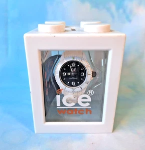 ICE WATCH WHITE SILICONE STRAP BLACK FACE , WATER RESISTANT VGC IN BOX - Picture 1 of 5