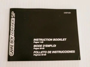 Nintendo Game Boy Advance SP System Console Instruction Manual Booklet Only - Picture 1 of 3