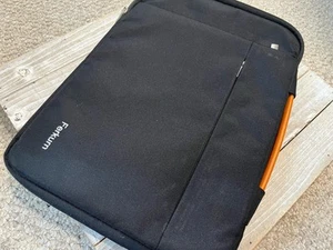 Ferkum 13” 14” Padded Laptop Sleeve Travel Black Zipper Pocket Apple Dell - Bild 1 von 6