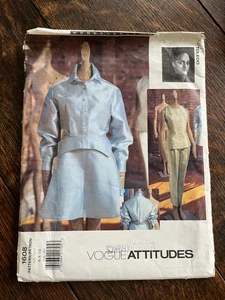 Vogue Attitudes Pattern - 1608 Isobel Toledo 1608 Uncut 6-8-10 - Picture 1 of 4