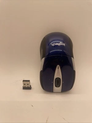 Logitech M525 Wireless Ergonomic Scroll Wheel Mouse W/ USB Receiver (Blue/Black) - Image 1 of 4