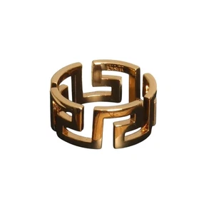 VERSACE- NIB Gold Plate Greco Band, Size 27 - Picture 1 of 2