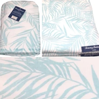 4pc TOMMY BAHAMA Aqua Palm Day Flatweave Fronds Bath Hand Towel Set Tropical NEW - Image 1 of 4