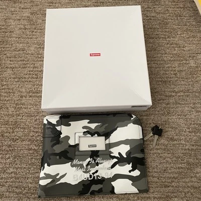 Bolso de dinero Supreme Leather Goods camuflaje en mano se envía ahora ✅ RARO FUERA DE STOCK Foto 1 de 4