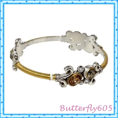 Pulseira de prata cristal ouro escovado leoa Brighton - Imagem 1 de 4