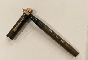 Vtg Waterman 55 Fountain Pen w Moore (damaged) Cap 14K Nib Unrestored 6" No Flex - Picture 1 of 18