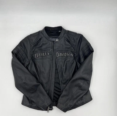 Harley Davidson Leather Jacket Comes With Jacket For Underneath Both XSmall  - Image 1 of 4