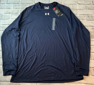 Under Armour HeatGear Long Sleeve Shirt Men's Navy New with Tags Large - Picture 1 of 7