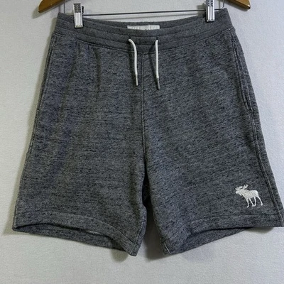 Abercrombie & Fitch Fleece Sweat Shorts Mens Sz Small Lounge Gray A&F Pull On 7” - Image 1 of 4